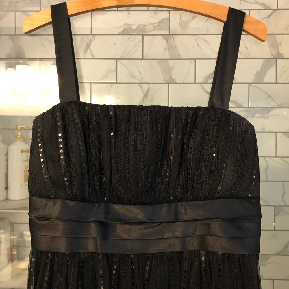 Black Sequined Homecoming Dress